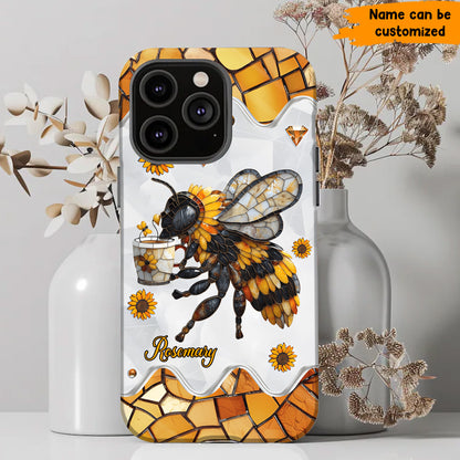 Personalized Stained Glass Bee Phone Case