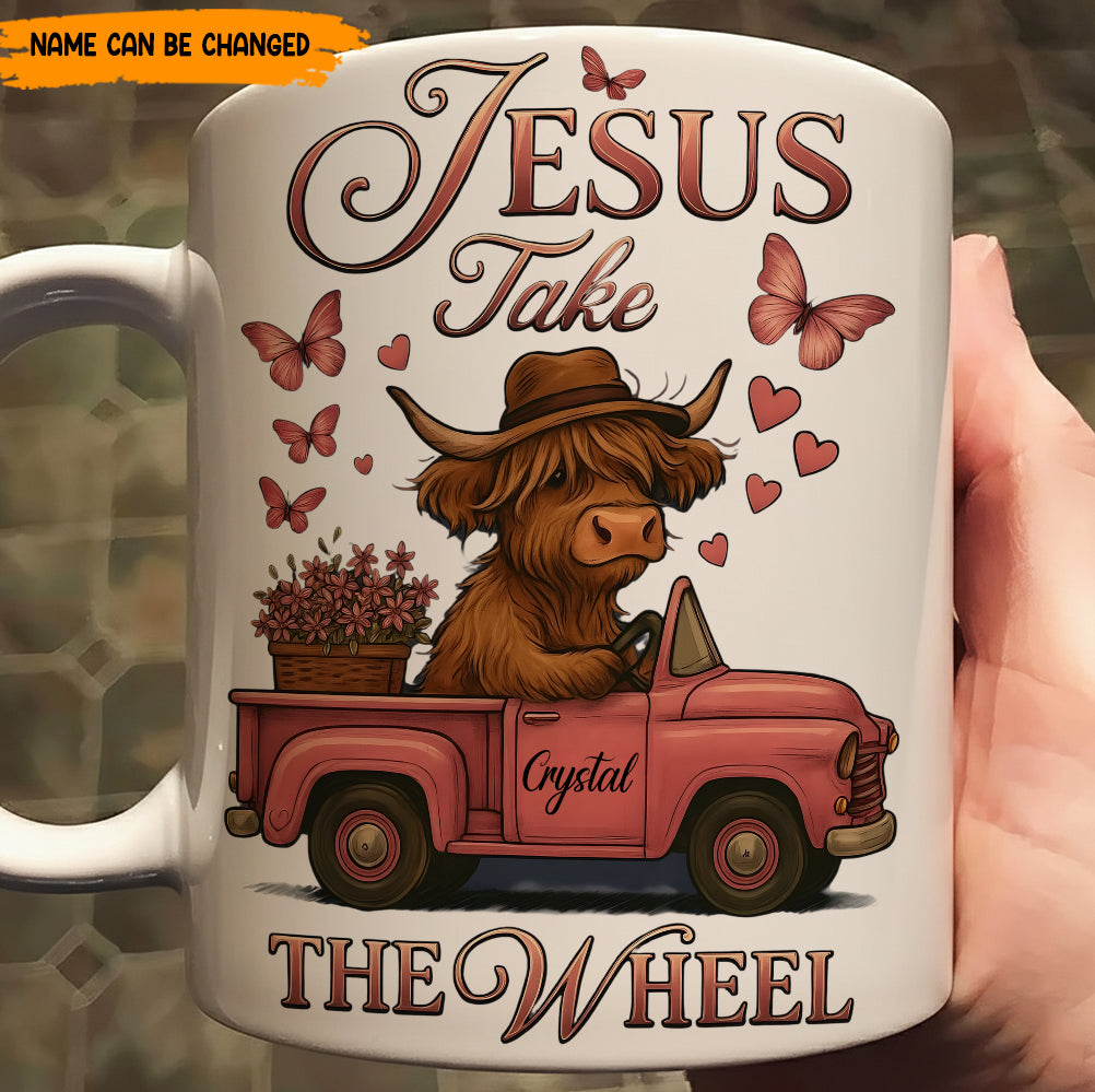 Personalized Highland Cow Funny Christian Mug, Perfect Gift Mug
