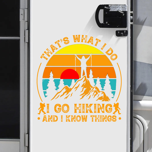 That's What I Do I Go Hiking - Vintage Mountain Adventure Decal