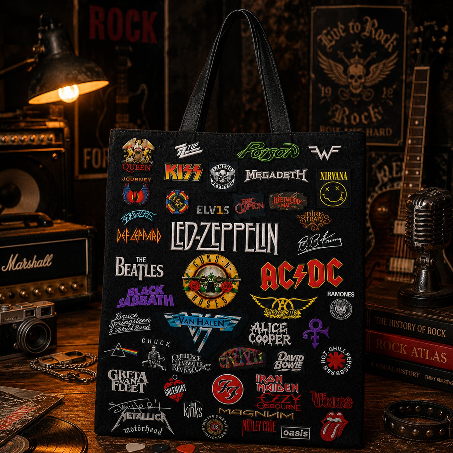 Rock Lovers - Classic Rock  Legends Editions Tote Bag Version 3
