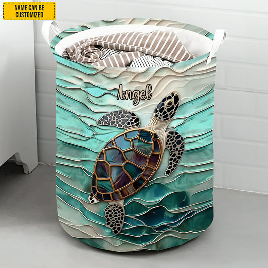 Ocean Turtle – Personalized Turtle Laundry Hamper