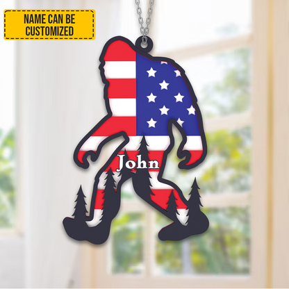 Patriotic Bigfoot – Personalized Acrylic Window
