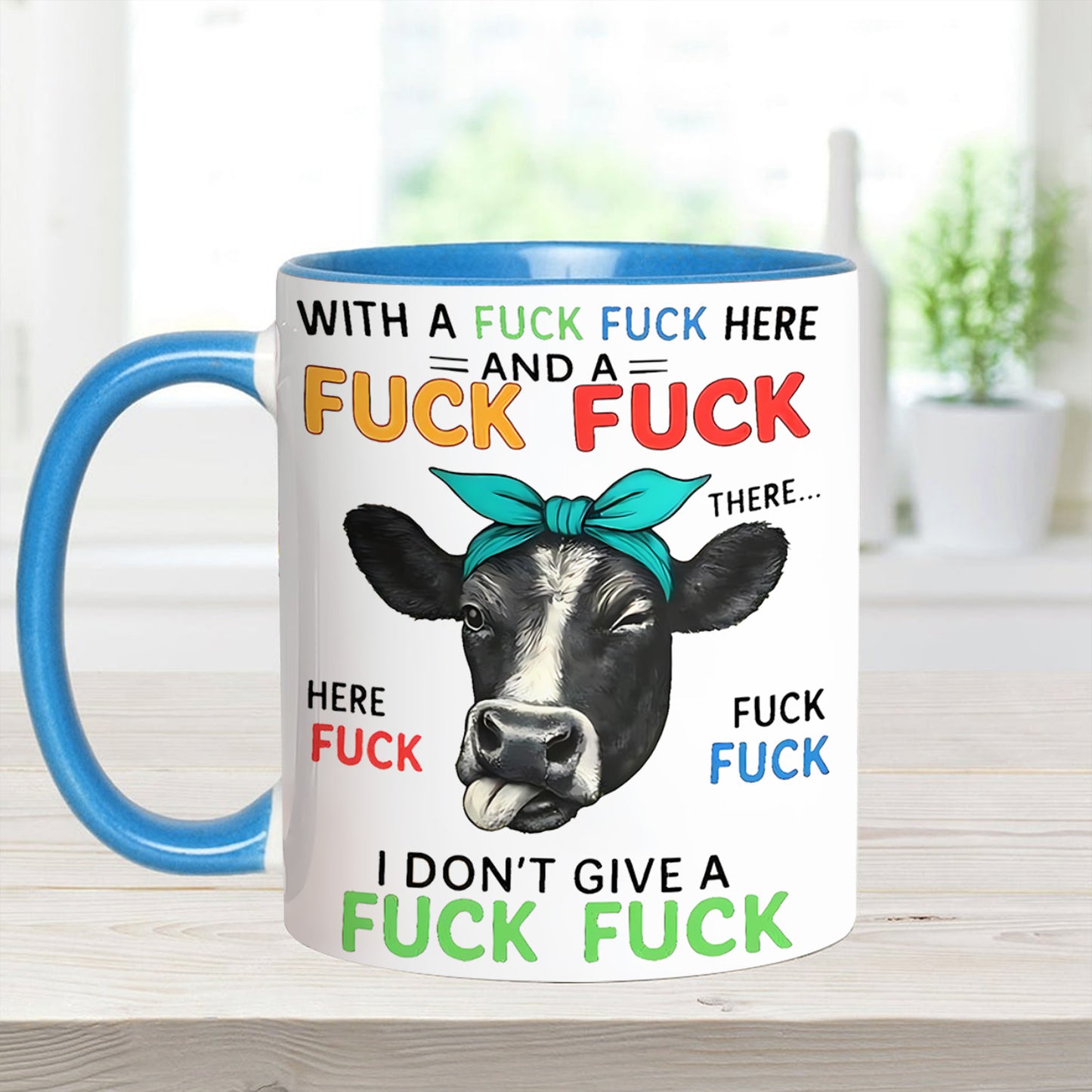 Funny Highland Cow Accent Mug