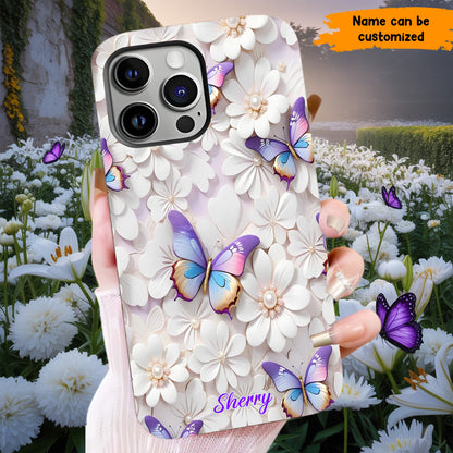 Personalized Beautiful Floral Butterfly Phone Case