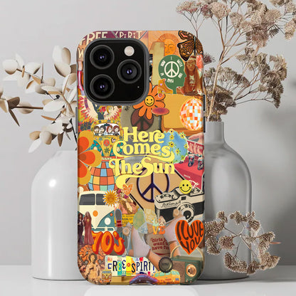 Here Comes the Sun – 70s Hippie Vibe Phone Case