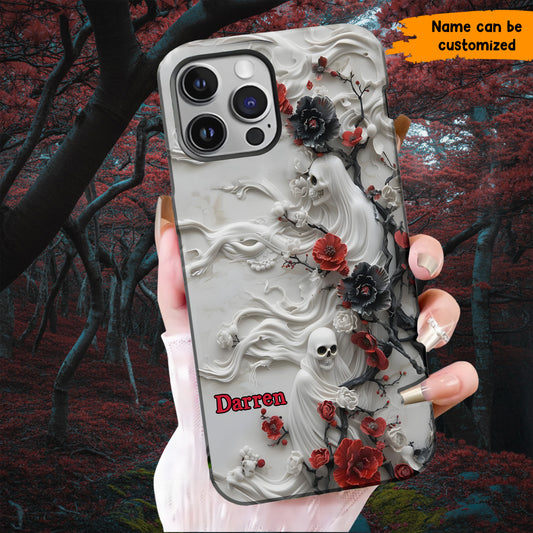 Personalized Floral Ghost Phone Case