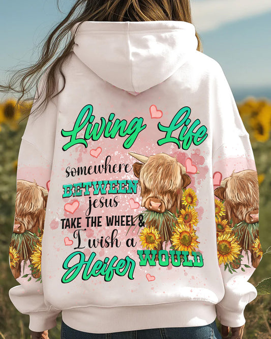 Living Life - Highland Cow All Over Print Shirt