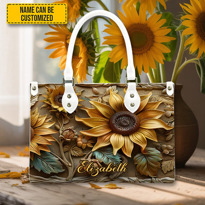 Sunflower Bag - Personalized Leather Handbag