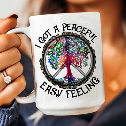 Hippie I Got A Peaceful - Hippie  Peace White Mug