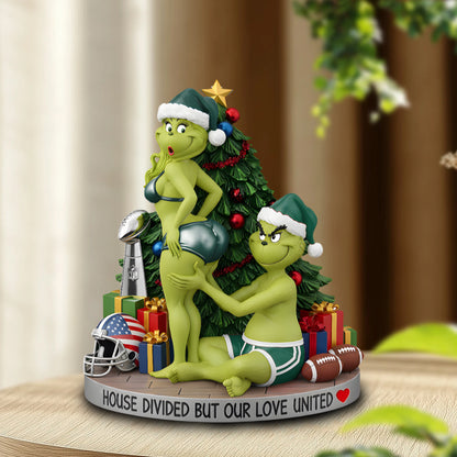 Monster Green Couple – Funny Christmas Acrylic Plaque