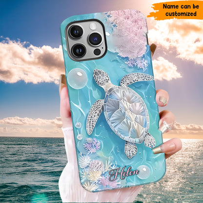 Beautiful Turtle - Personalized Turtle Phone Case