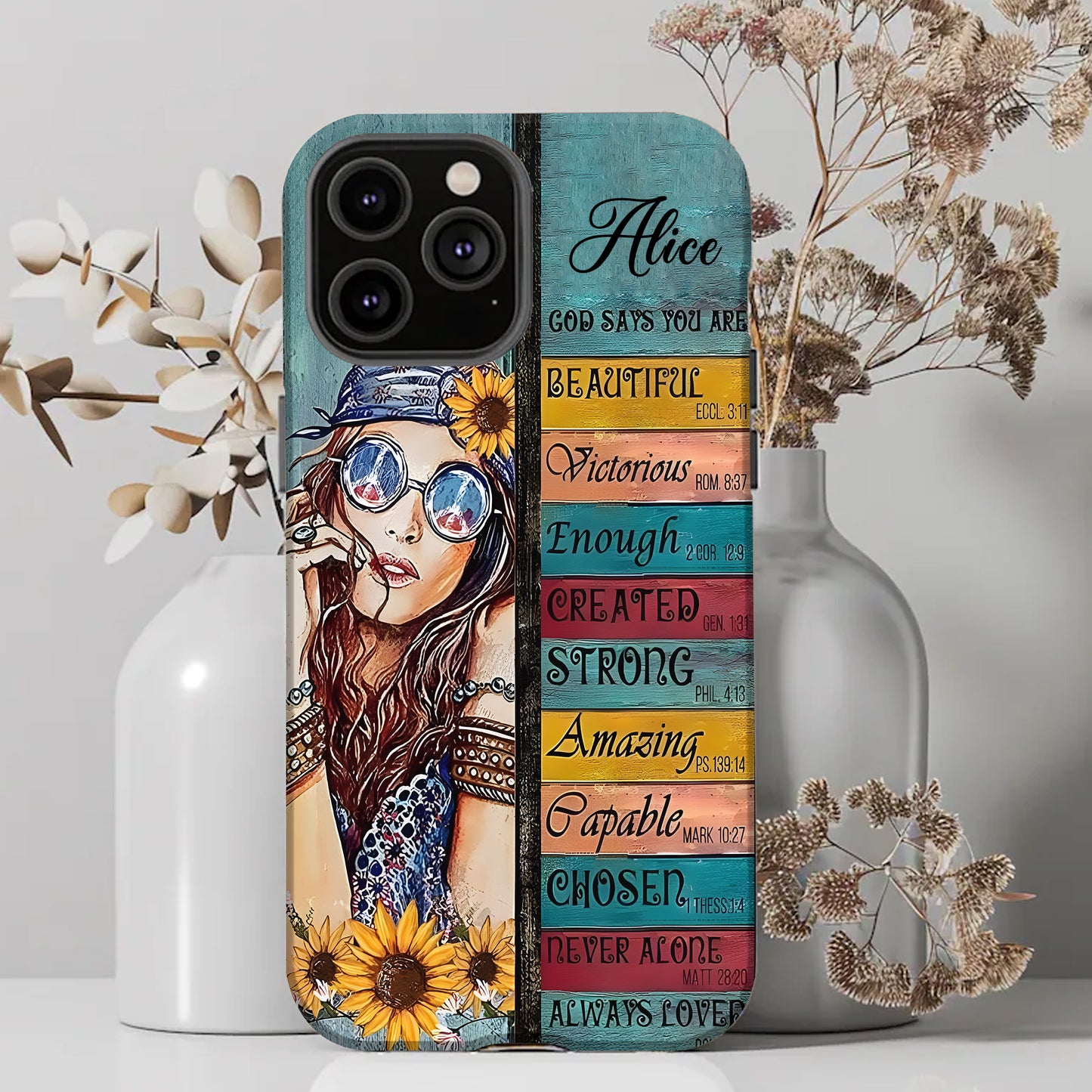 Personalized Hippie Girl Phone Case