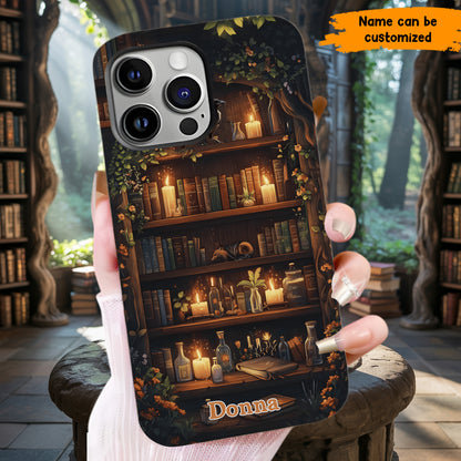 Personalized Bookshelf Phone Case