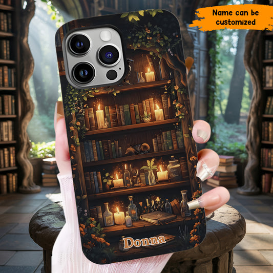 Personalized Bookshelf Phone Case