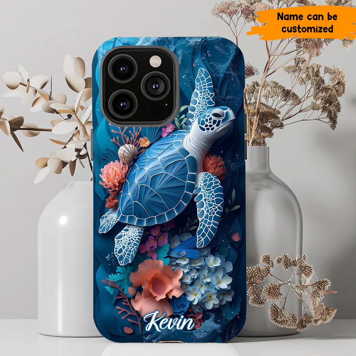 Sea Turtles Love - Personalized Sea Turtle Full Print Phone Case