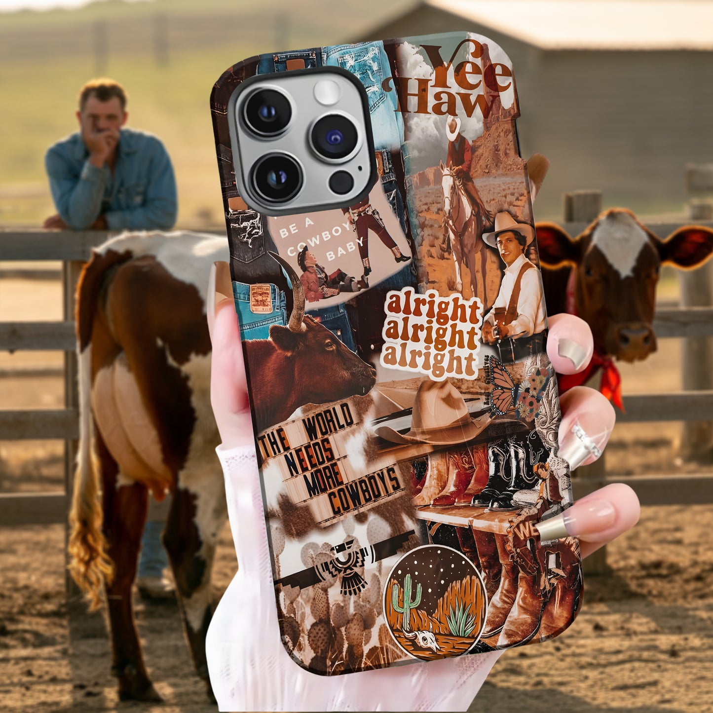 Desert Rodeo Collage – Western Grit Phone Case
