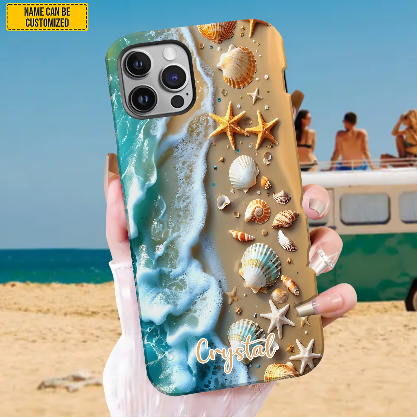 Personalized Beach Waves Phone Case