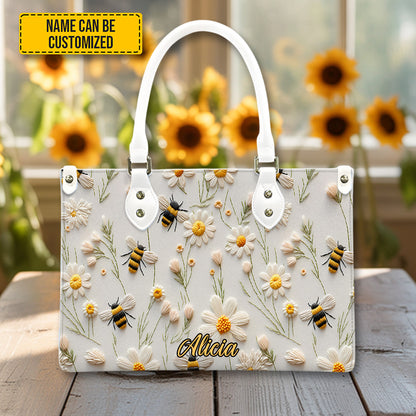 Bee & Daisy - Personalized Leather Handbag