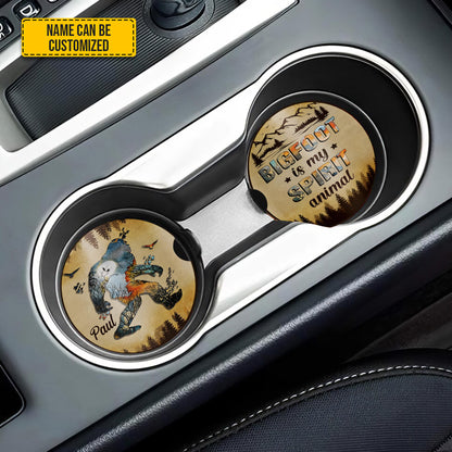 Personalized Bigfoot Spirit Animal Car Coaster