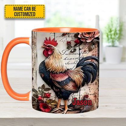 Rooster Farmhouse – Personalized Chicken Accent Mug