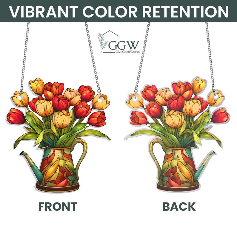 Tulip Flowers Acrylic Window Hanging