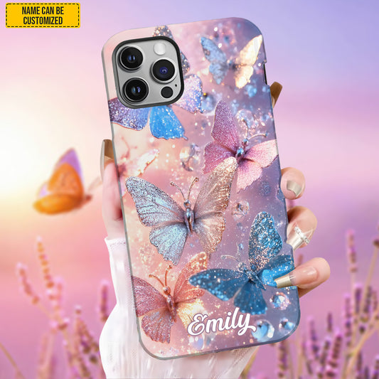 Colorful Butterflies - Personalized Butterfly Phone Case