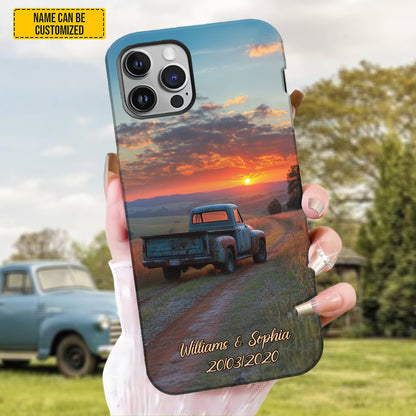Personalized Pick Up Truck Sunset Phone Case
