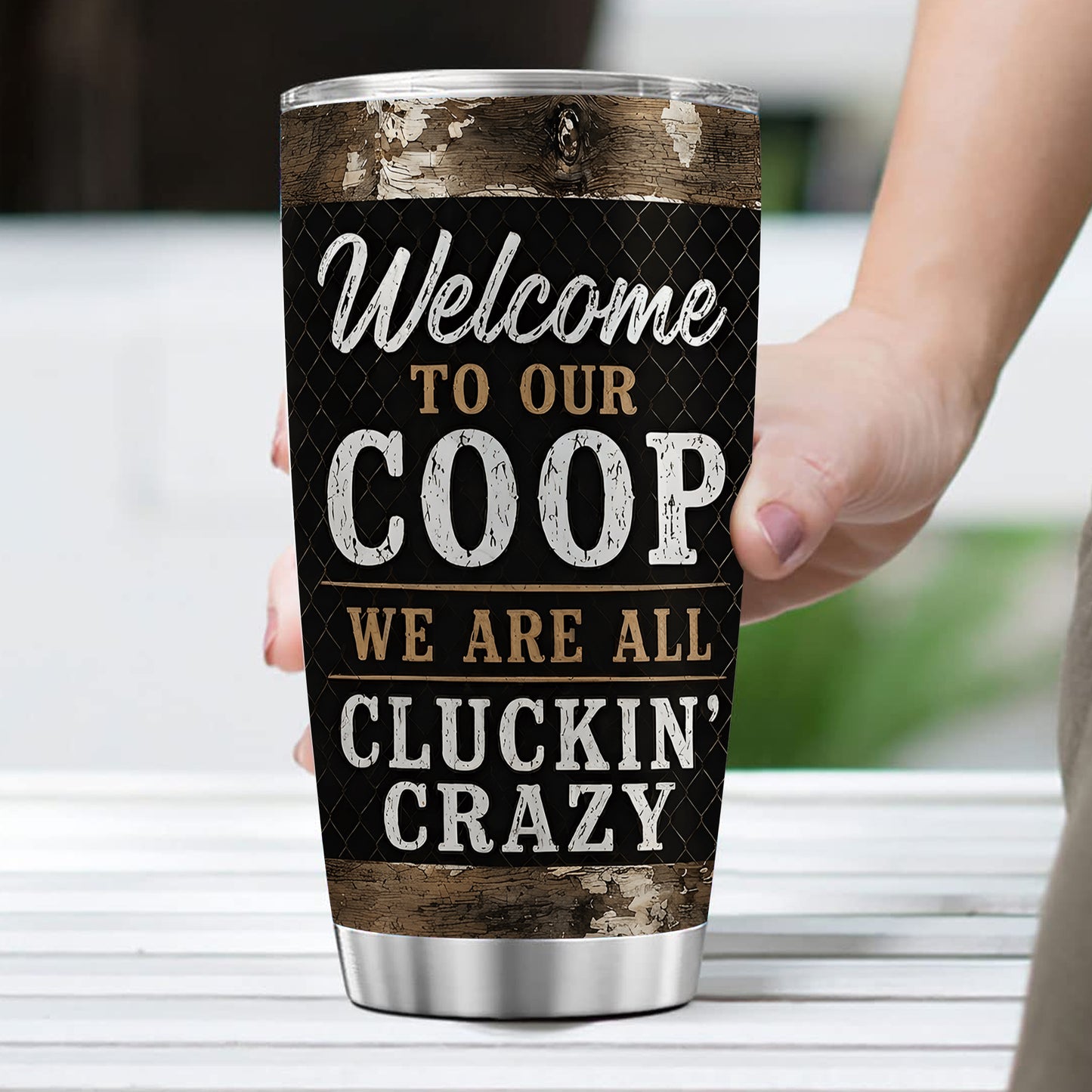 Welcome To Our Coop – Personalized Chicken Tumbler