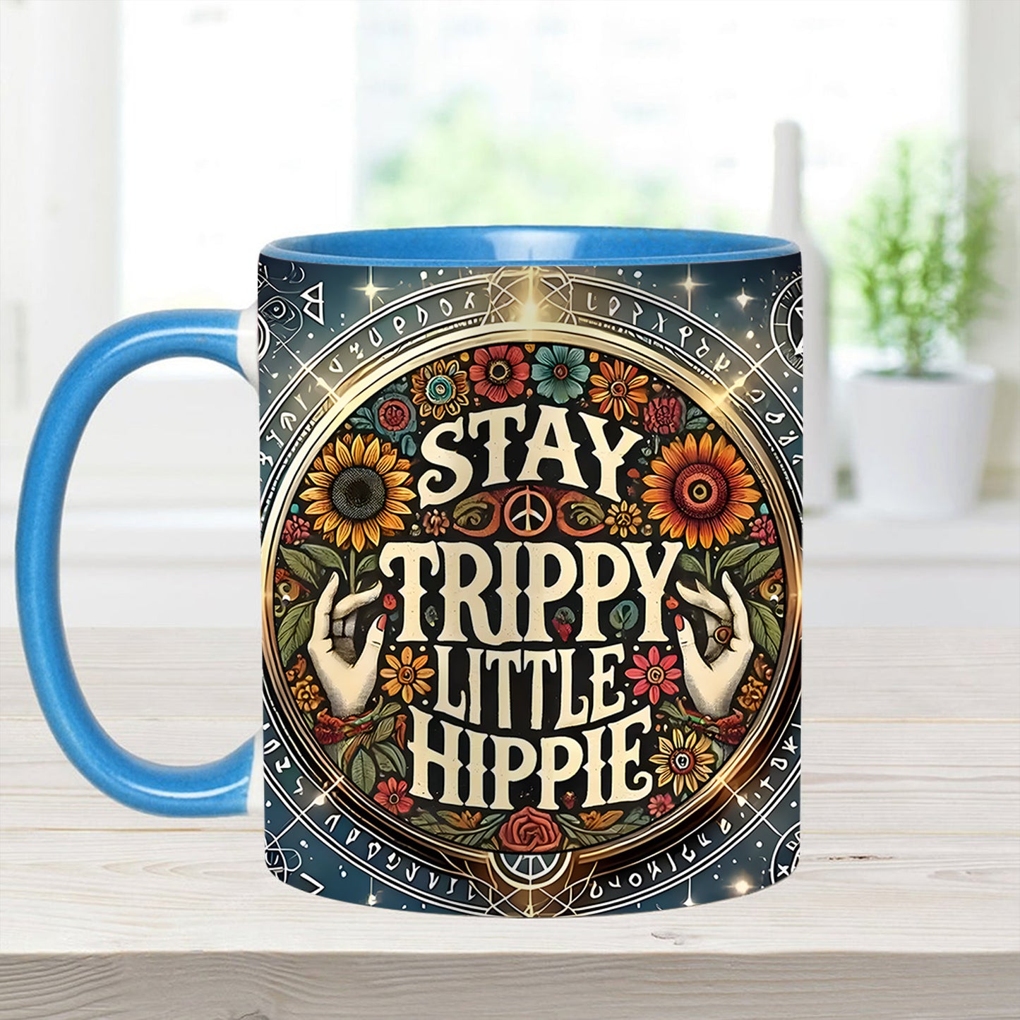 Stay Trippy Little Hippie - Personalized Accent Mug