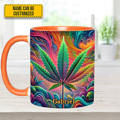 Personalized Colorful Weed Accent  Mug