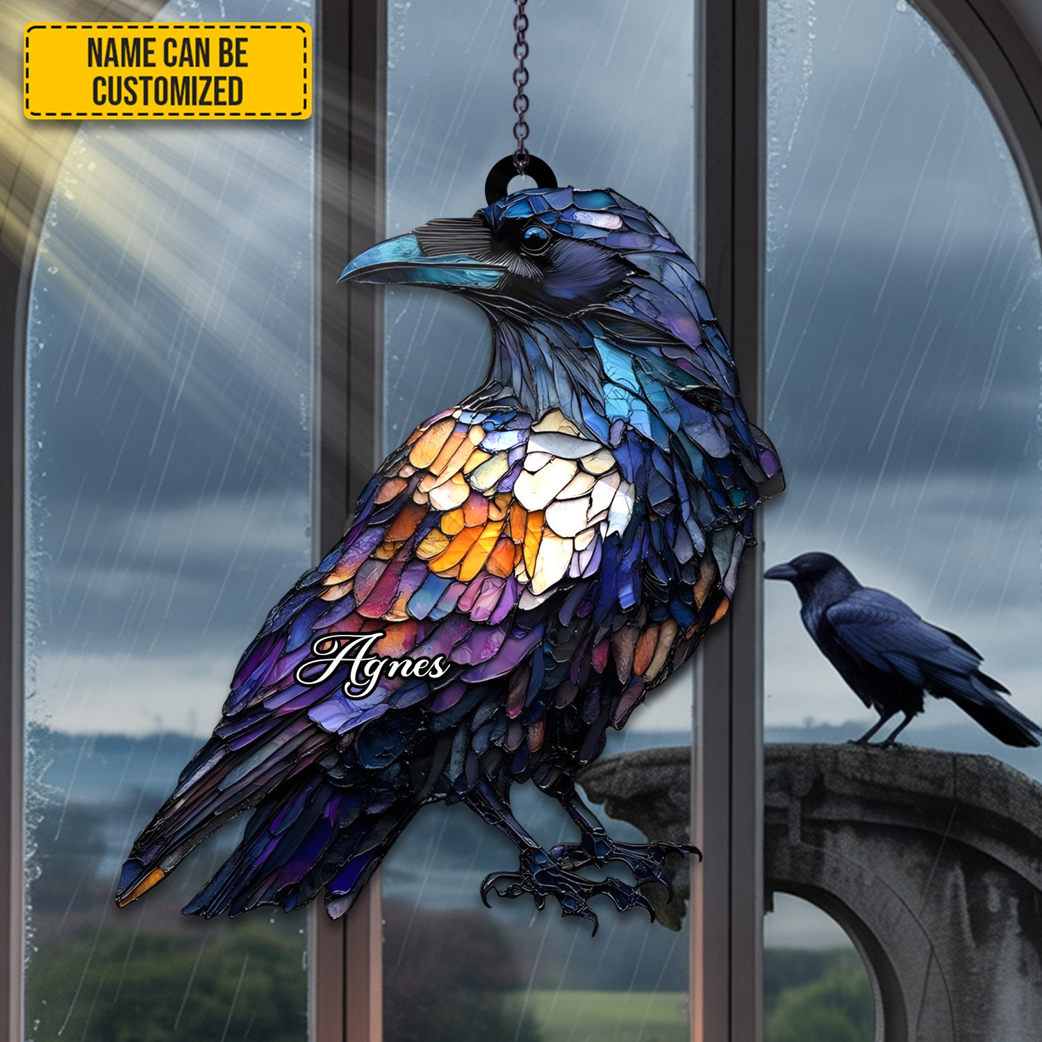 Silent Raven - Personalized Acrylic Window – Soul Flower