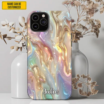 Personalized Iridescent Marble Phone Case