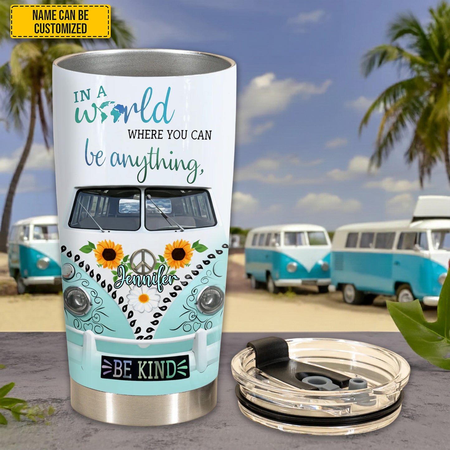 Be Kind - Personalized Hippie Tumbler