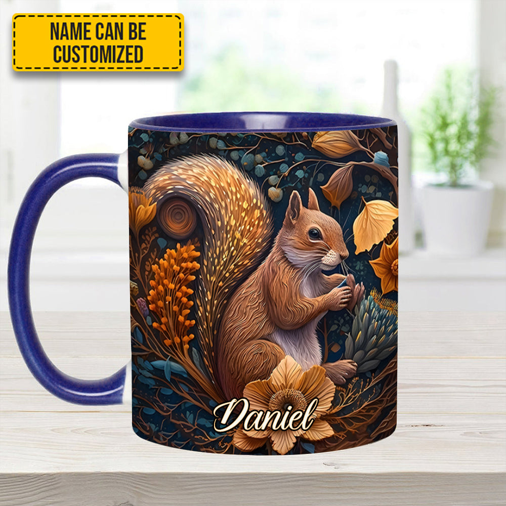 Autumn Squirrel – Personalized Squirrel Accent Mug