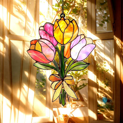 Tulip Flower Acrylic Acrylic Window Hanging
