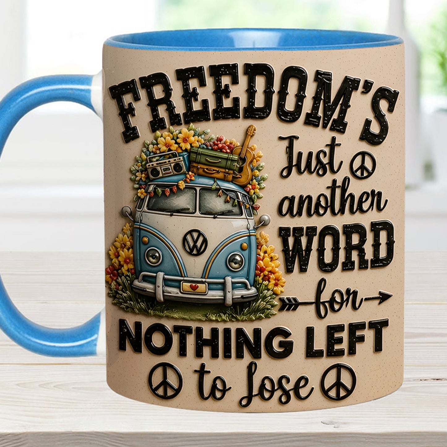 Freedom's Just Another Word - Hippie Accent Mug
