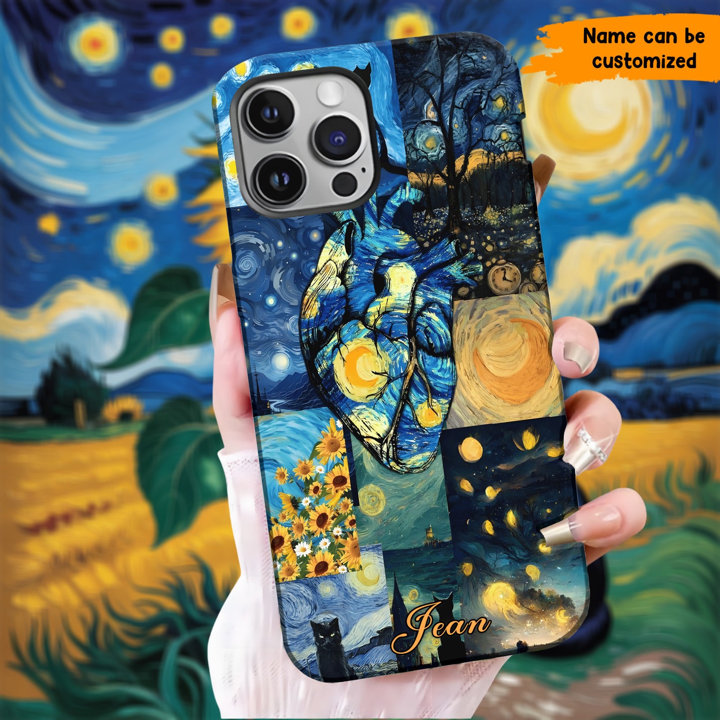 Soul in Bloom – Personalized Stary Night Phone Case