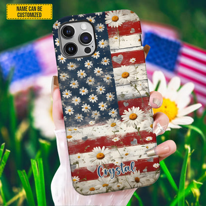 Personalized Flowers Patriotic Phone Case