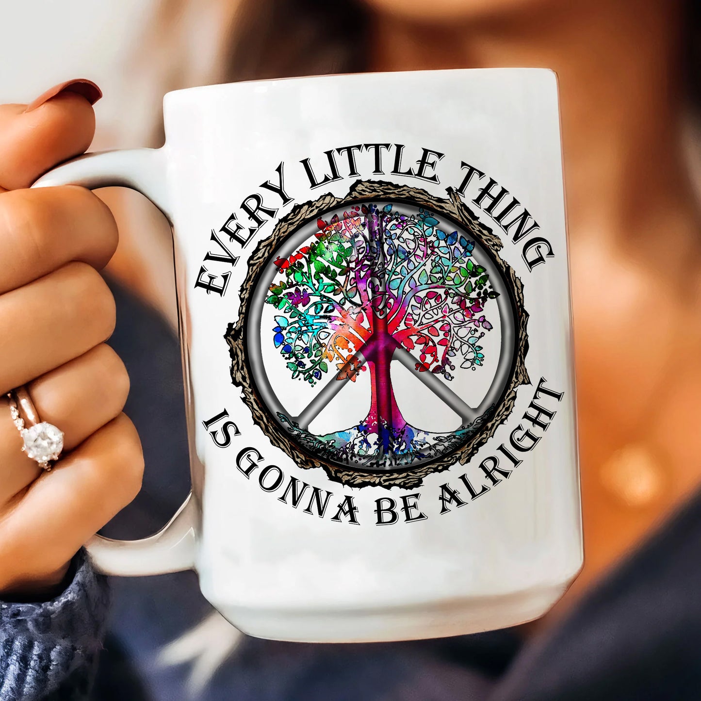 Every Little Thing Is Gonna Be Alright - Hippie Mug