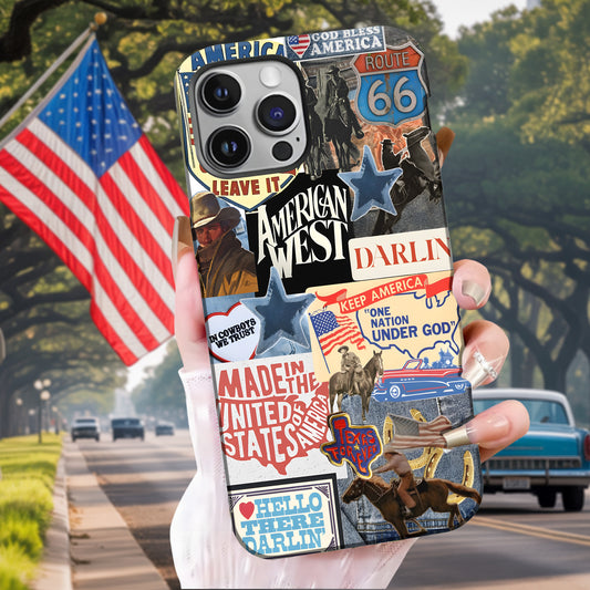 American West Collage – Cowboy Spirit Phone Case