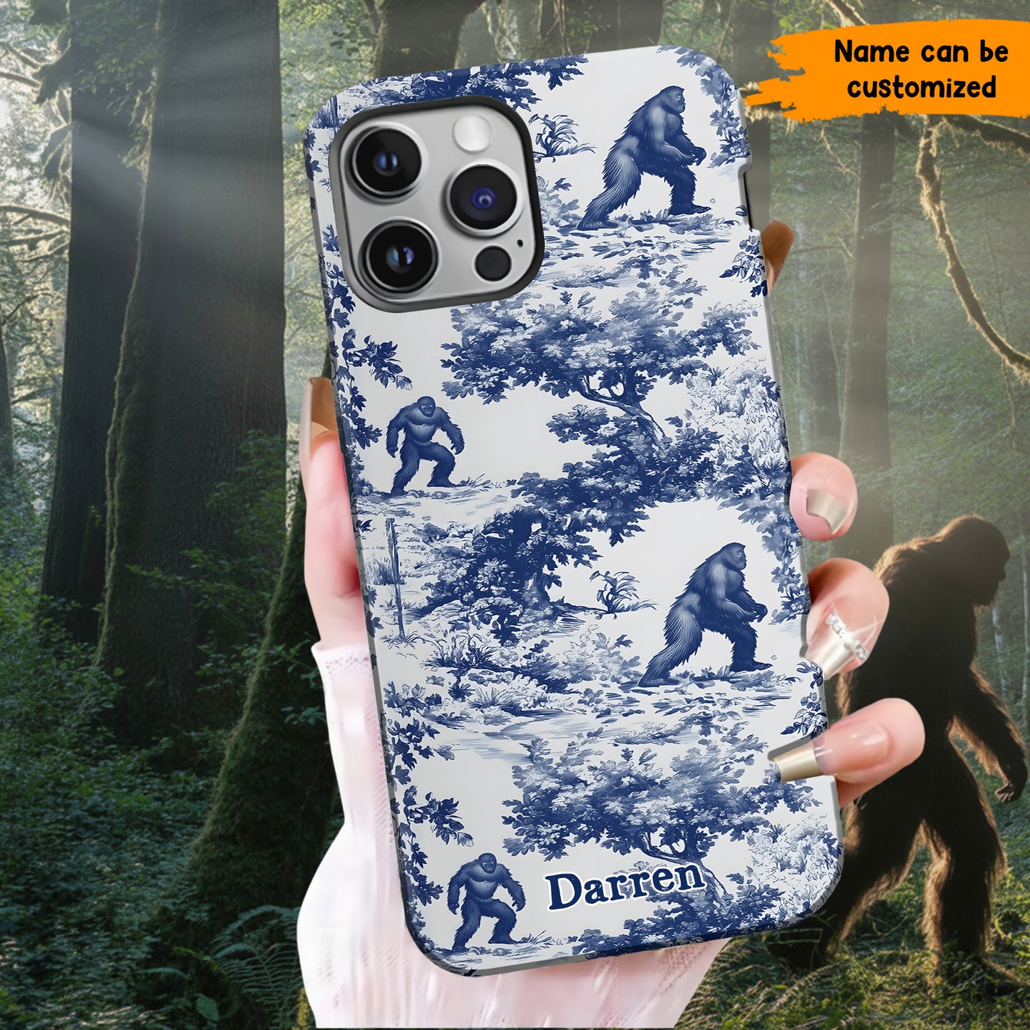 Toile Of The Wild - Personalized Bigfoot Phone Case