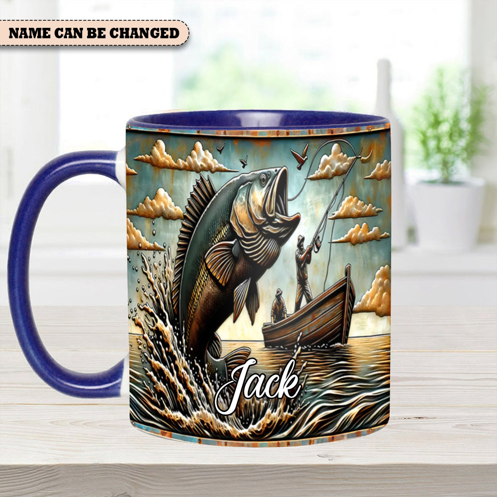 Love Fishing - Personalized Fishing Accent Mug