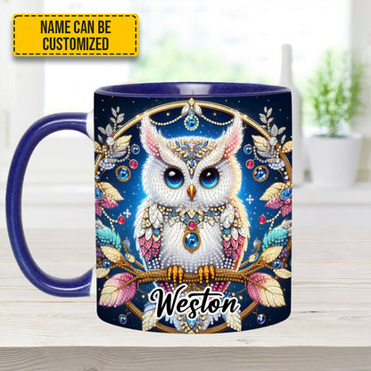 Spring and Summer Tree Owl - Personalized Owl Accent Mug