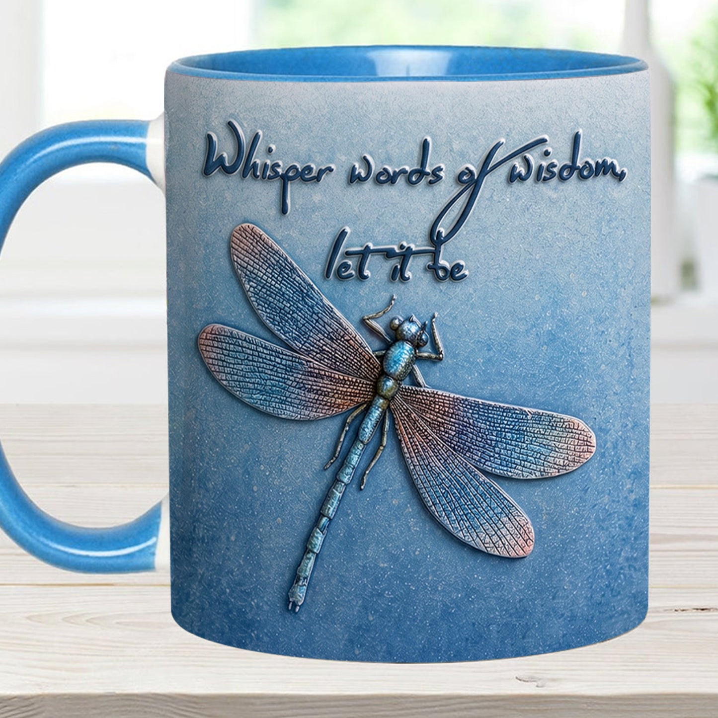 Whisper Words Of Wisdom - Dragonfly Accent Mug