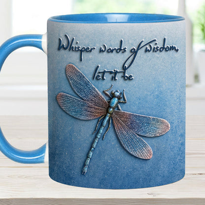 Whisper Words Of Wisdom - Dragonfly Accent Mug
