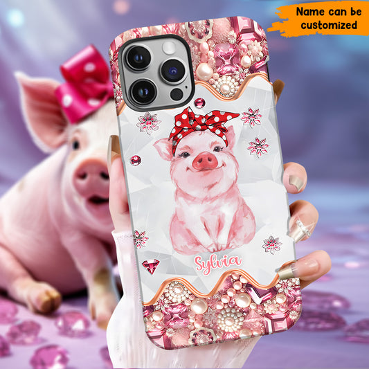 Cute Pig - Personalized Pig Phone Case
