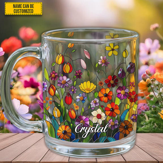 Beautiful Wildflowers - Personalized Glass Mug