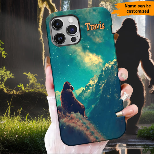 Bigfoot Under The Stars Personalized Phone Case