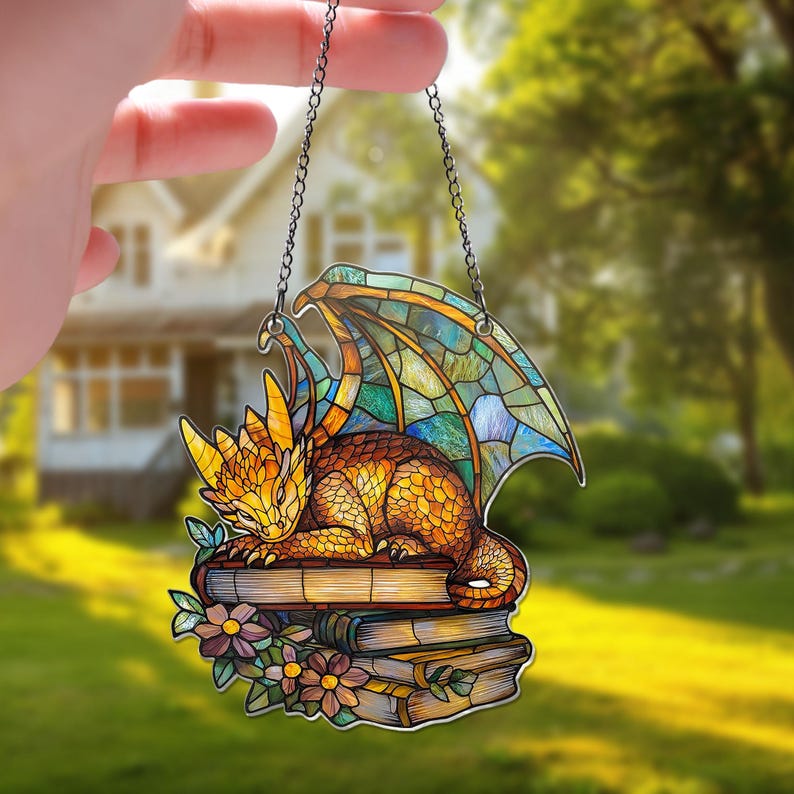 Dragon Books  ACRYLIC Window Hanging
