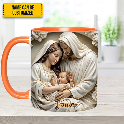 Holy Family Personalized Accent Mug